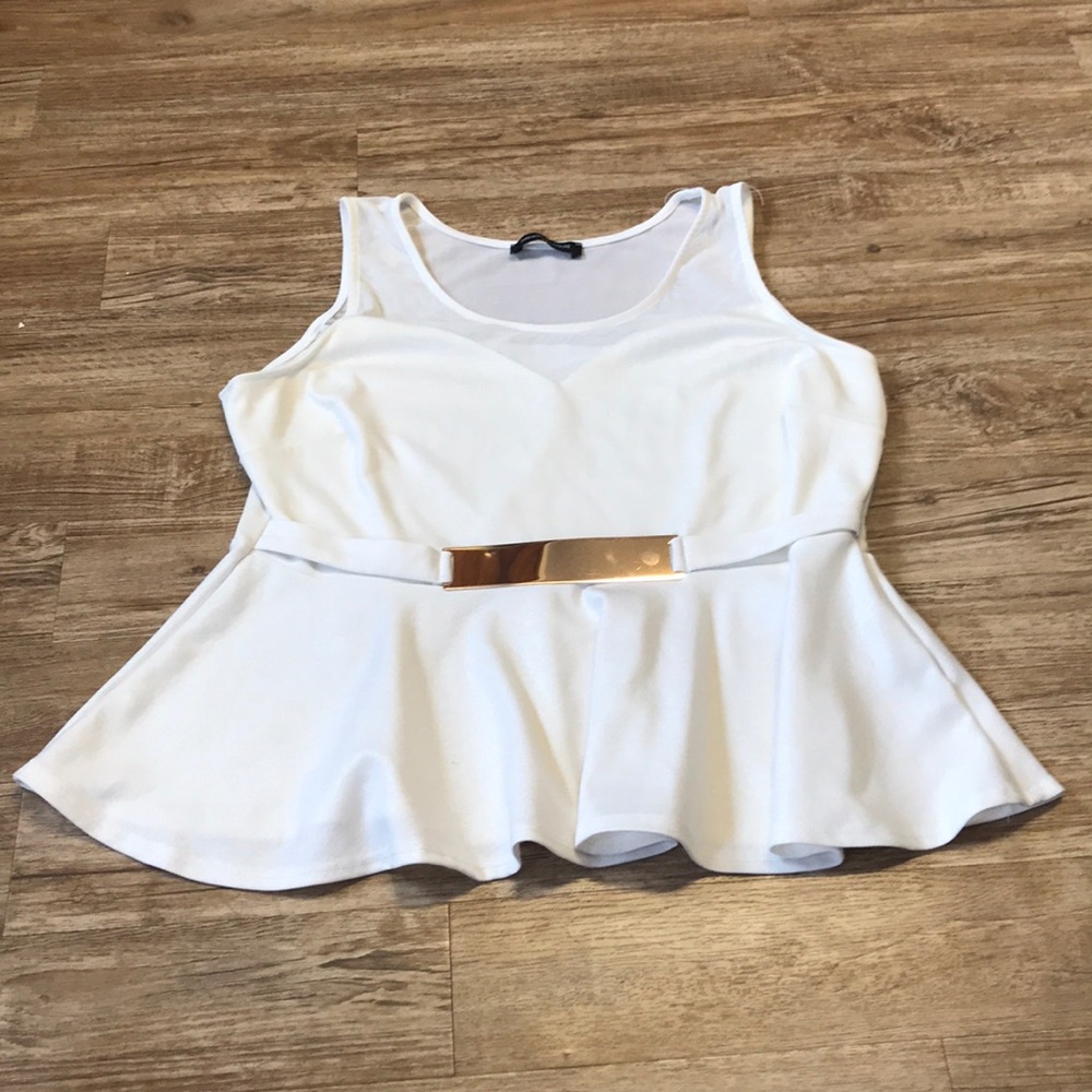 Fun Flared 2x White Top